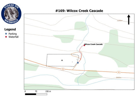 Stoked On Waterfalls 169 - Wilcox Creek Cascade digital map