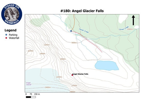 Stoked On Waterfalls 180 - Angel Glacier Falls digital map