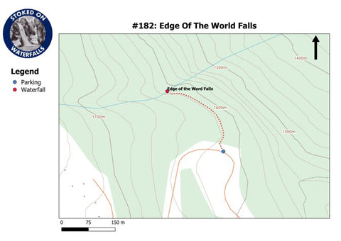 Stoked On Waterfalls 182 - Edge Of The World Falls digital map