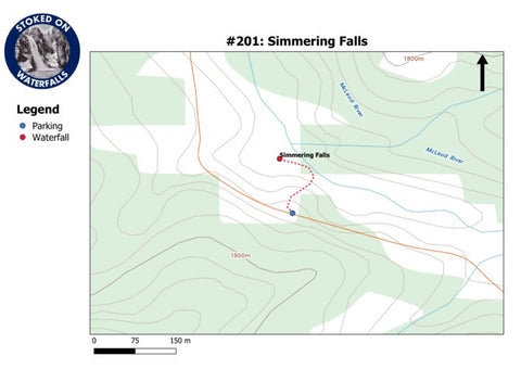 Stoked On Waterfalls 201 - Simmering Falls digital map