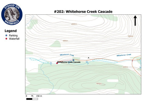 Stoked On Waterfalls 202 - Whitehorse Creek Cascade digital map