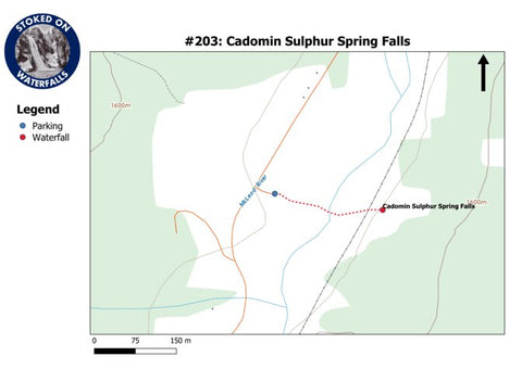 Stoked On Waterfalls 203 - Cadomin Sulphur Spring Falls digital map