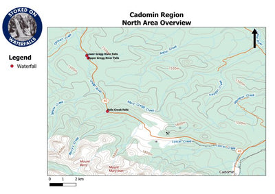 Stoked On Waterfalls Cadomin Region - North Area Overview digital map