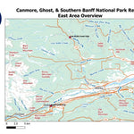 Stoked On Waterfalls Canmore, Ghost, & Southern Banff National Park Region - East Area Overview digital map