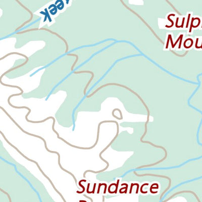 Stoked On Waterfalls Canmore, Ghost, & Southern Banff National Park Region - South Area Overview digital map