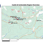 Stoked On Waterfalls Castle & Carbondale Region Overview Map digital map