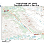 Stoked On Waterfalls Jasper National Park Region - Columbia Icefields Area Overview digital map