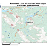 Stoked On Waterfalls Kananaskis Lakes & Kananaskis River Region - Kananaskis River Overview digital map