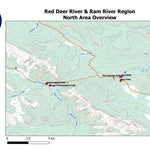 Stoked On Waterfalls Red Deer & Ram River Region - North Area Overview Map digital map