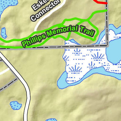 SUNY Cortland Lime Hollow trail map (relief) digital map