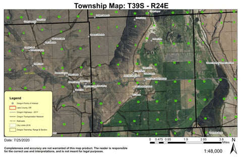 Super See Services Adel T39S R24E Township Map digital map