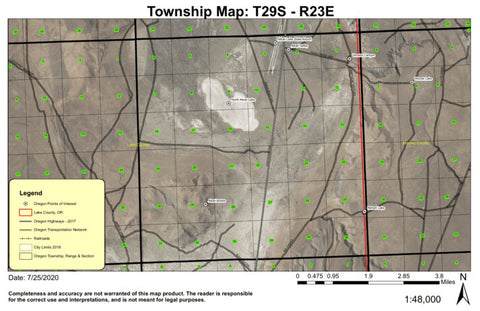 Super See Services Akali Buttes T29S R23E Township Map digital map
