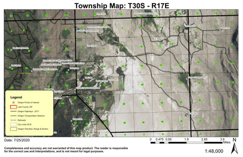 Super See Services Ana Reservoir T30S R17E Township Map digital map