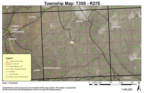 Super See Services Antelope Spring T35S R27E Township Map digital map