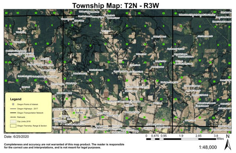 Super See Services Banks T2N R3W Township Map digital map