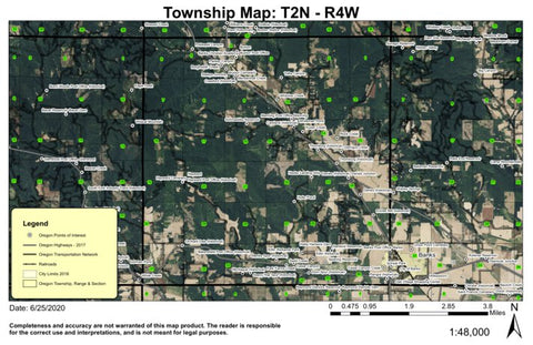Super See Services Banks T2N R4W Township Map digital map