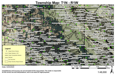 Super See Services Beaverton T1N R1W Township Map digital map