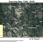 Super See Services Black Hills Lookout Tower T34S R12E Township Map digital map