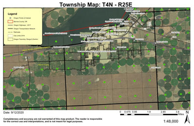 Super See Services Boardman T4N R25E Township Map digital map