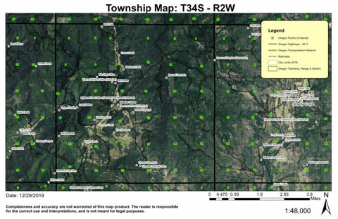 Super See Services Boswell Mountain T34S R2W Township Map digital map