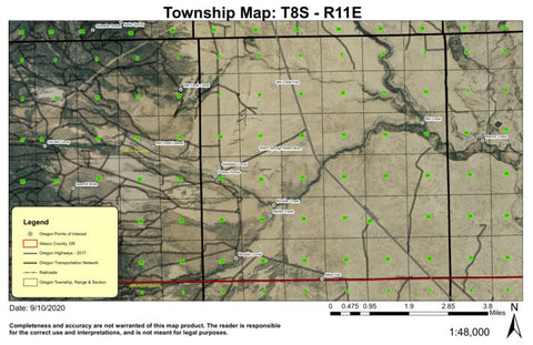 Super See Services Boulder Creek T8S R11E Township Map digital map