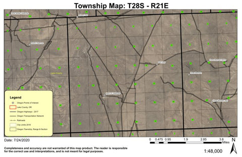 Super See Services Brim Well T28S R21E Township Map digital map