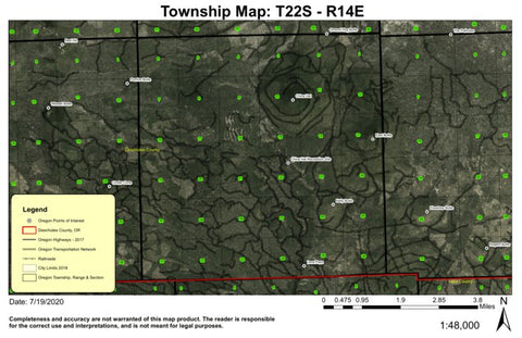 Super See Services China Hat T22S R14E Township Map digital map