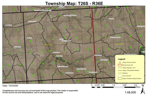 Super See Services China Hill T26S R36E Township Map digital map
