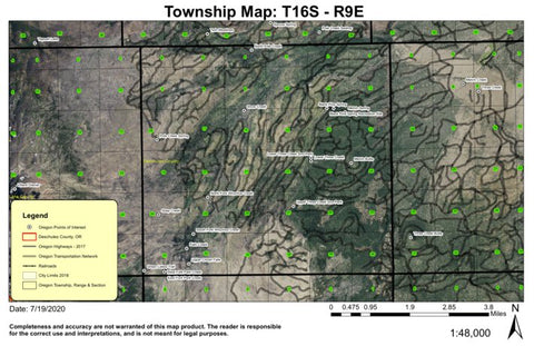 Super See Services Chush Falls T16S R9E Township Map digital map