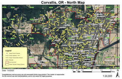 Super See Services Corvallis - North, Oregon digital map