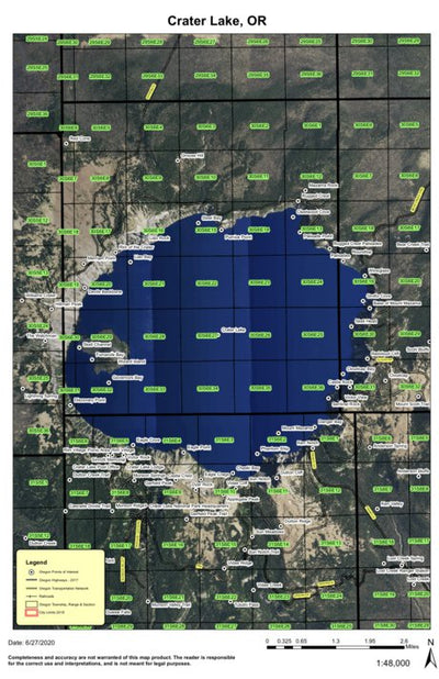 Super See Services Crater Lake, Oregon digital map