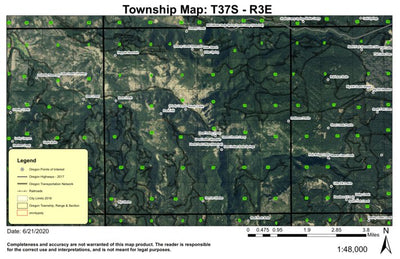 Super See Services Dead Indian Mountain T37S R3E Township Map digital map