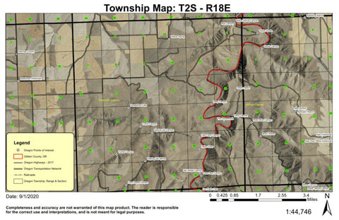 Super See Services Deep Canyon T2S R18E Township Map digital map