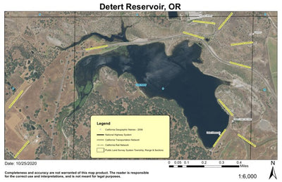 Super See Services Detert Reservoir, CA digital map