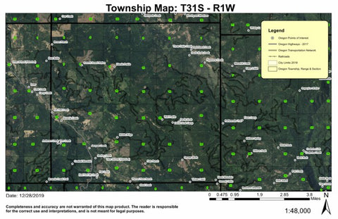 Super See Services Devils Knob T31S R1W Township Map digital map