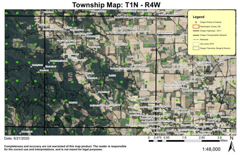 Super See Services Gales T1N R4W Township Map digital map
