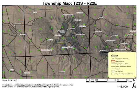 Super See Services Glass Butte T23S R22E South Township Map digital map