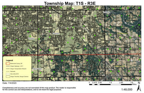 Super See Services Gresham T1S R3E Township Map digital map