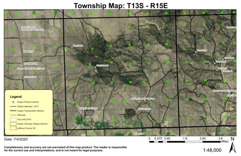 Super See Services Grizzly Mountain T13S R15E Township Map digital map