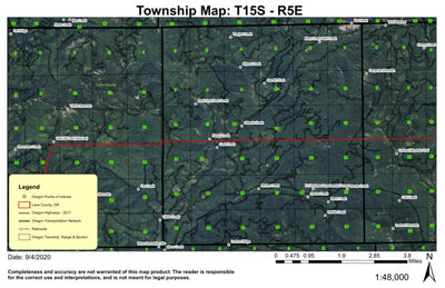 Super See Services H.J. Andrews Experimental Forest T15S R5E Township Map digital map