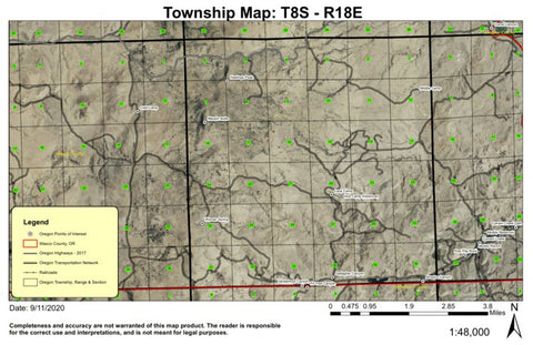 Super See Services Hastings Peak T8S R18E Township Map digital map