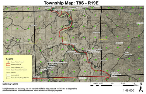 Super See Services Horse Mountain T8S R19E Township Map digital map