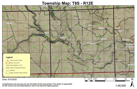 Super See Services Klawhop Butte T8S R12E Township Map digital map
