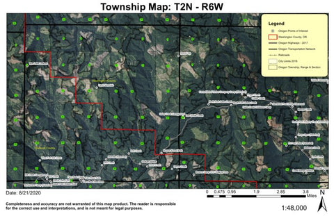 Super See Services Larch Mountain T2N R6W Township Map digital map