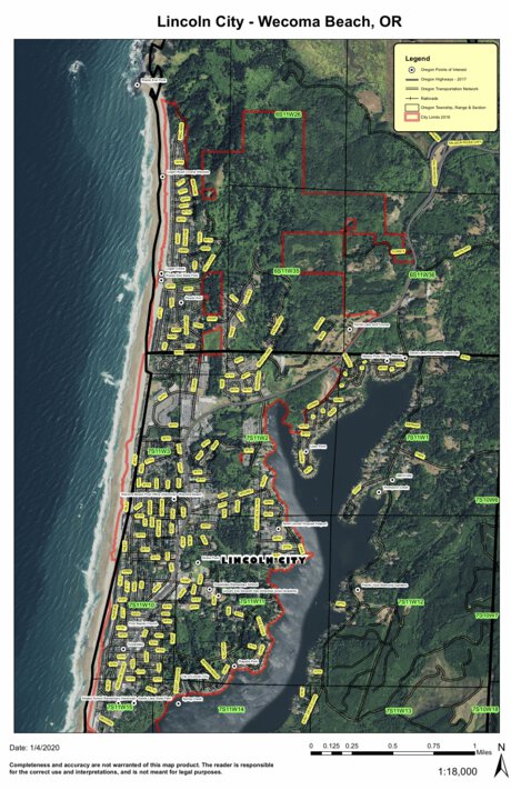 Super See Services Lincoln City Wecoma Beach, Oregon digital map