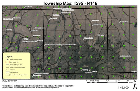 Super See Services Mahogany Mountain T29S R14E Township Map digital map