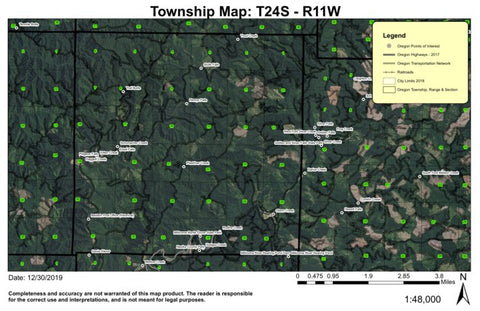 Super See Services Millicoma T24S R11W Township Map digital map