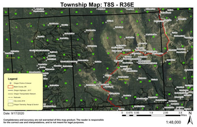 Super See Services Mount Ireland T8S R36E Township Map digital map