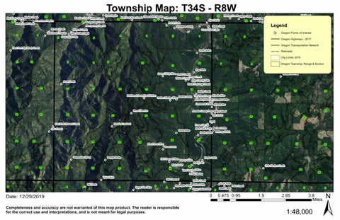 Super See Services Mount Peavine T34S R8W Township Map digital map