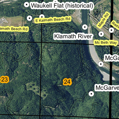 Super See Services Mouth of Klamath River T13N R1E digital map